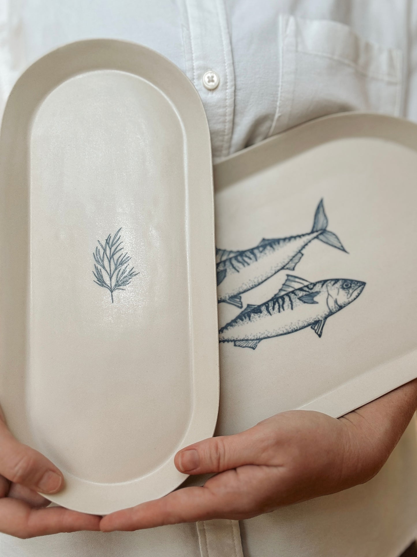Fish oval plate | XXL