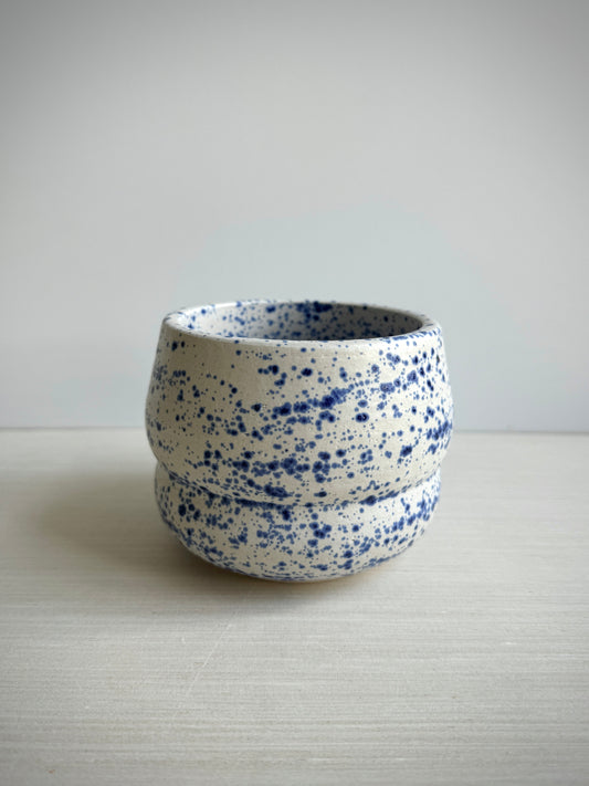 blue speckles vase