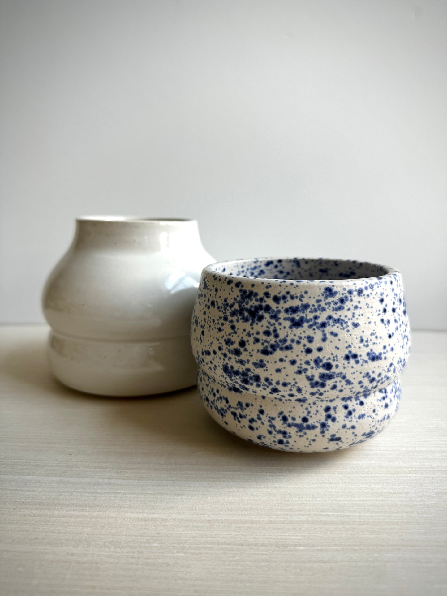 blue speckles vase